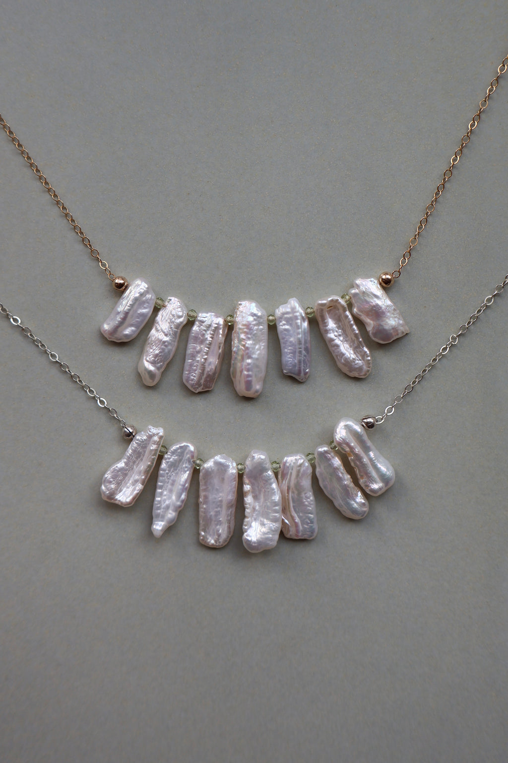Seven Floating Pearls Necklace