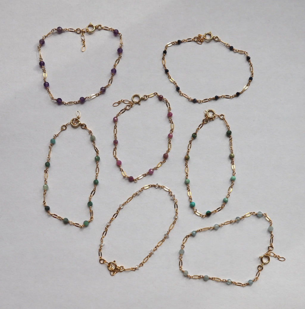 Gem Halo Birthstone Bracelet