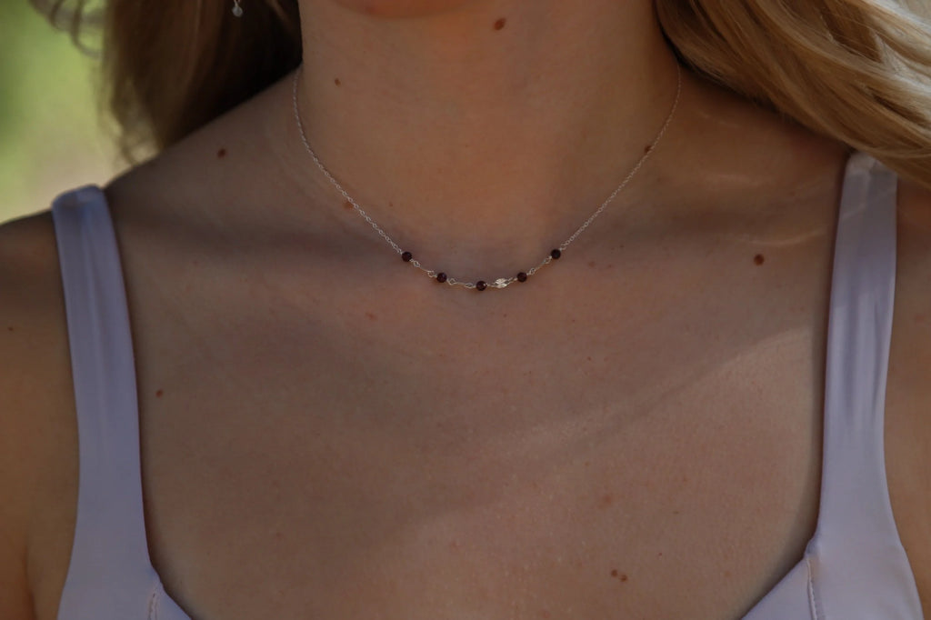 Starburst Birthstone Necklace