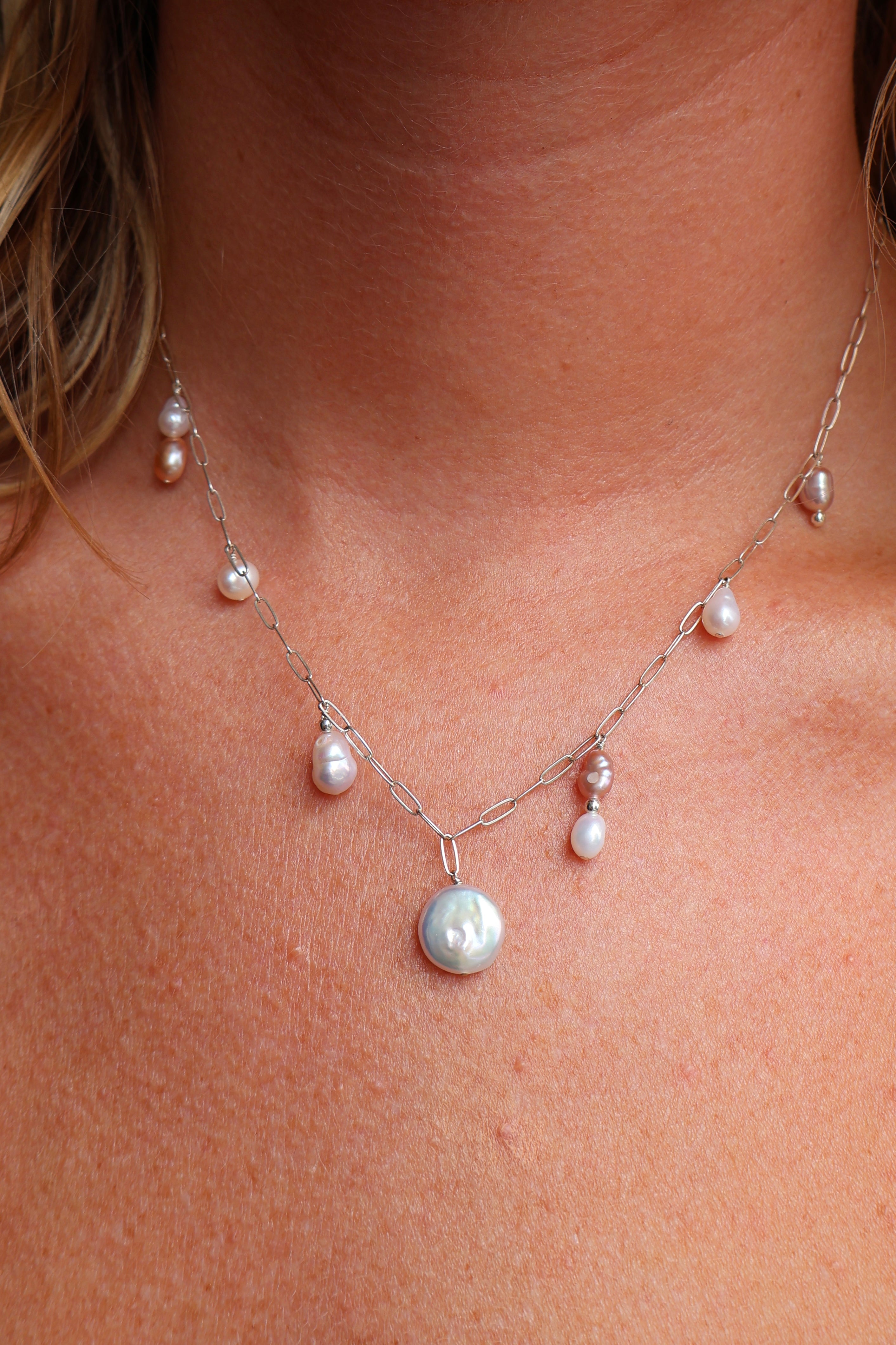 Pearl Charm Necklace
