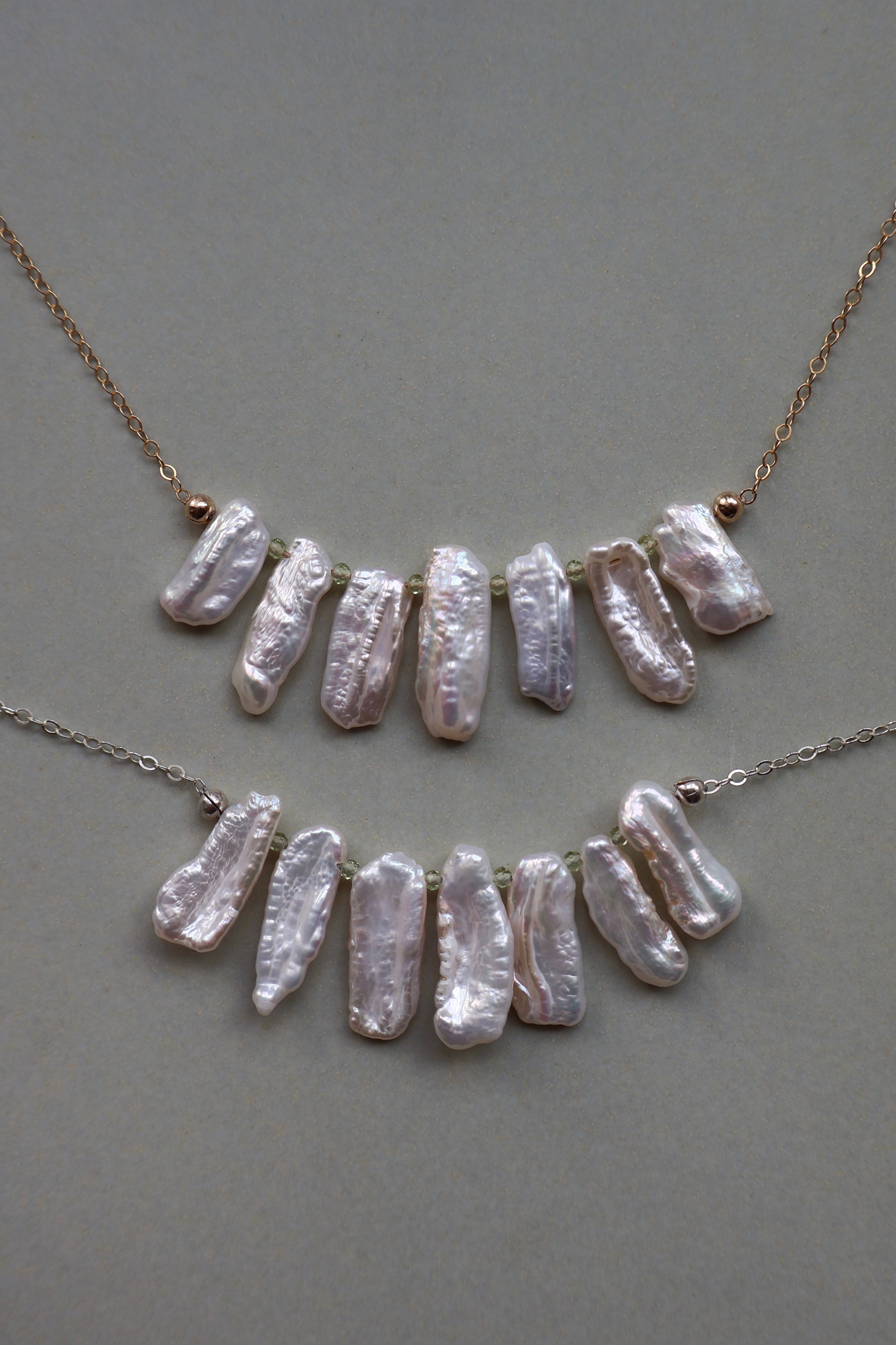 Seven Floating Pearls Necklace