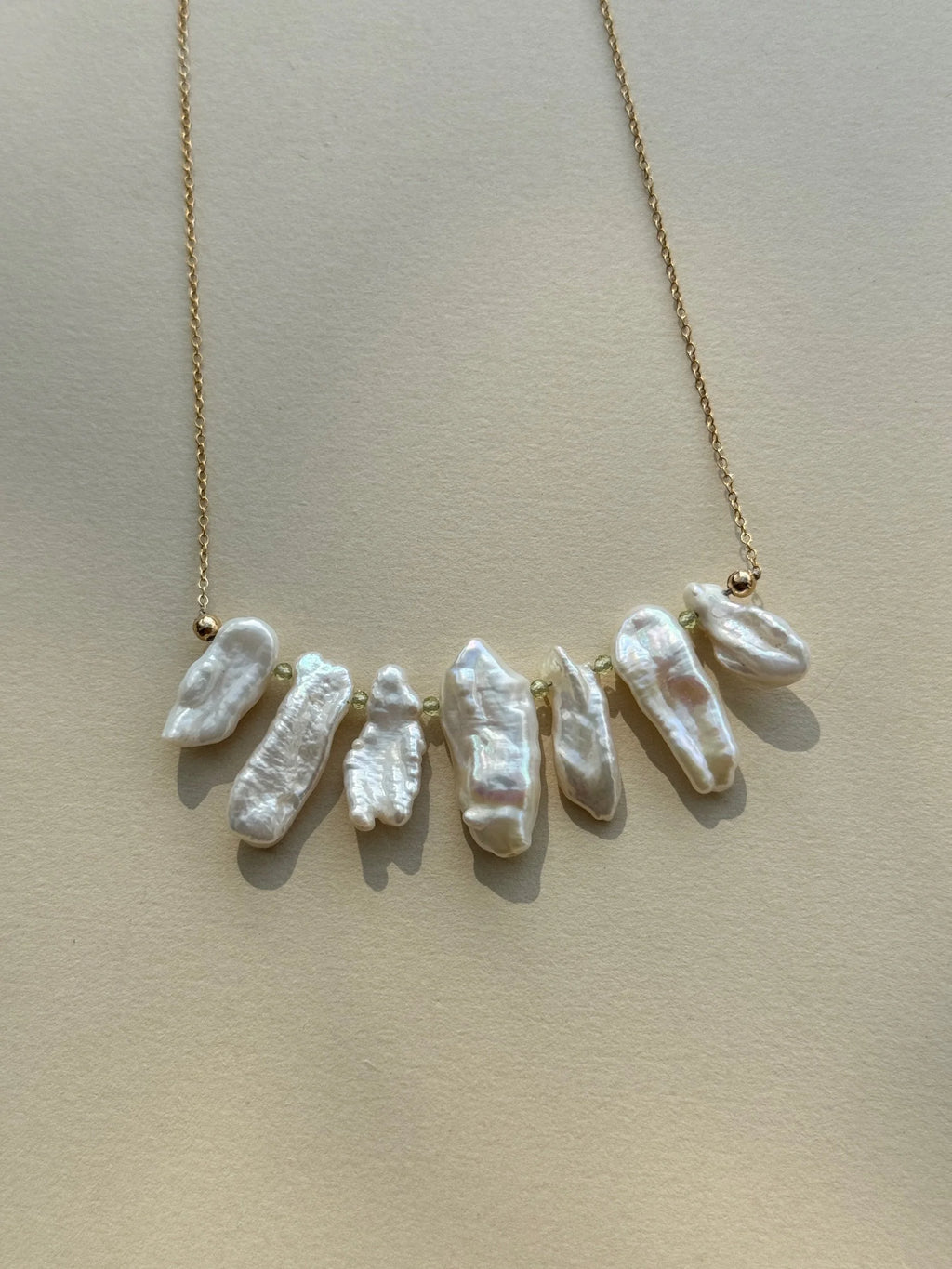 Seven Floating Pearls Necklace