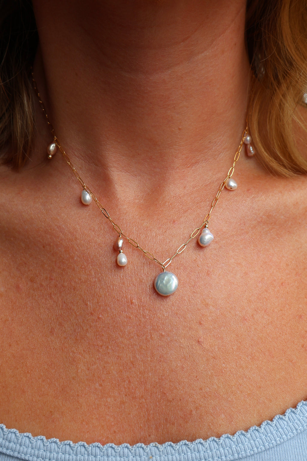 Pearl Charm Necklace