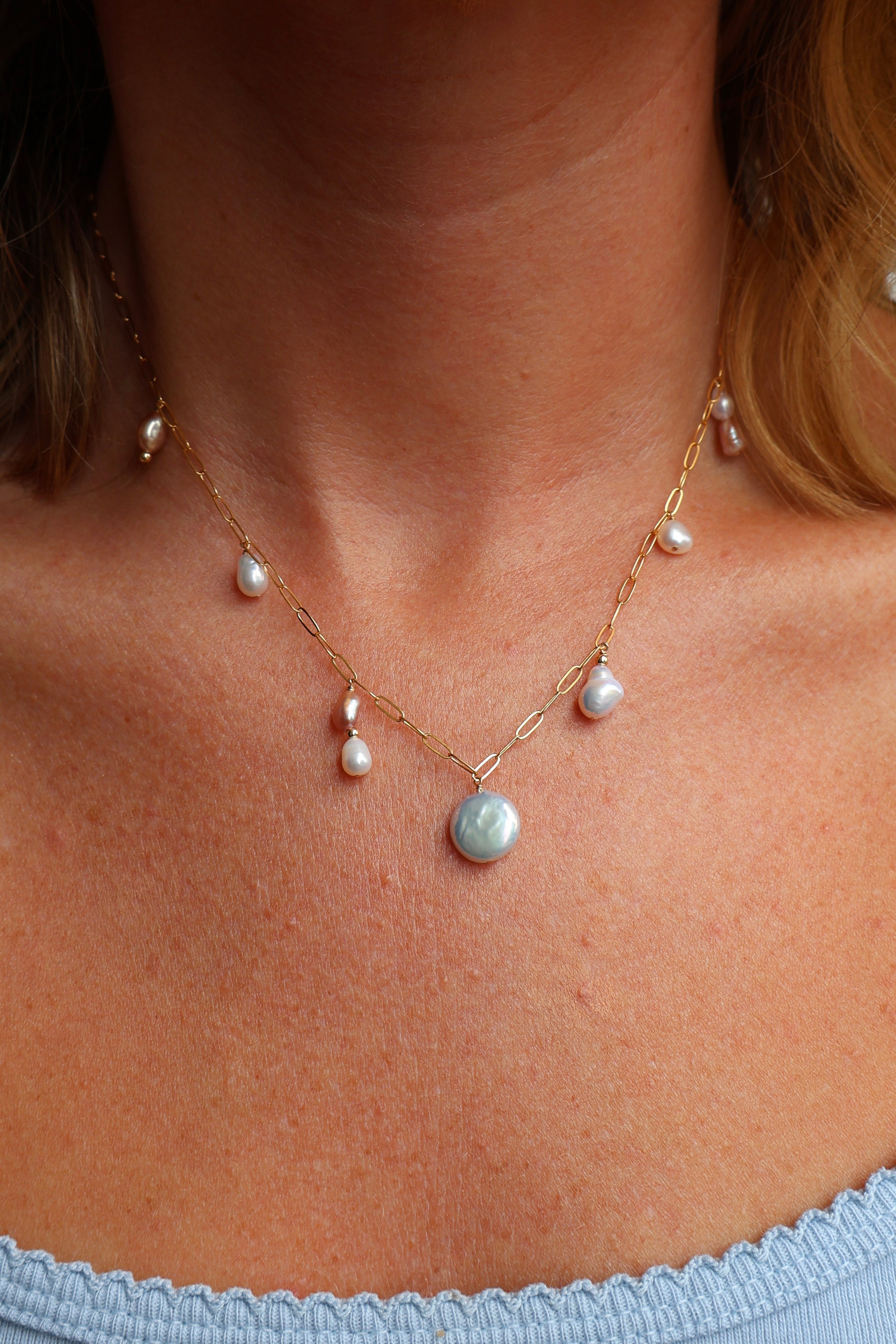 Pearl Charm Necklace