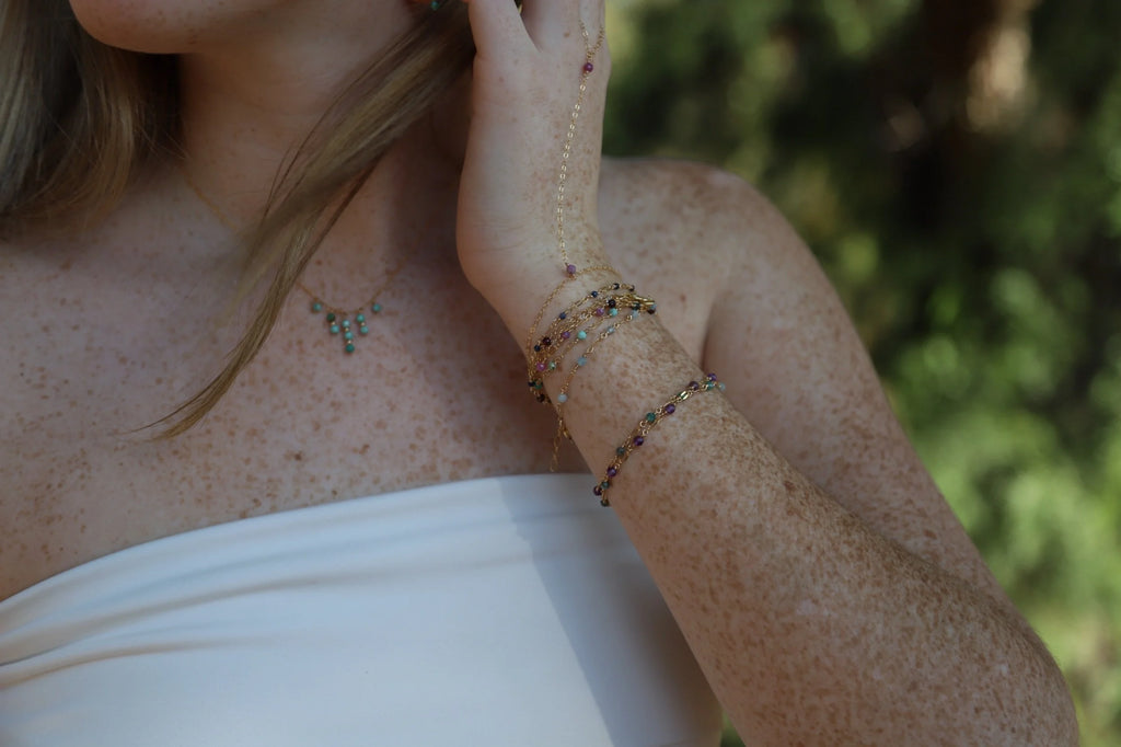 Gem Halo Birthstone Bracelet