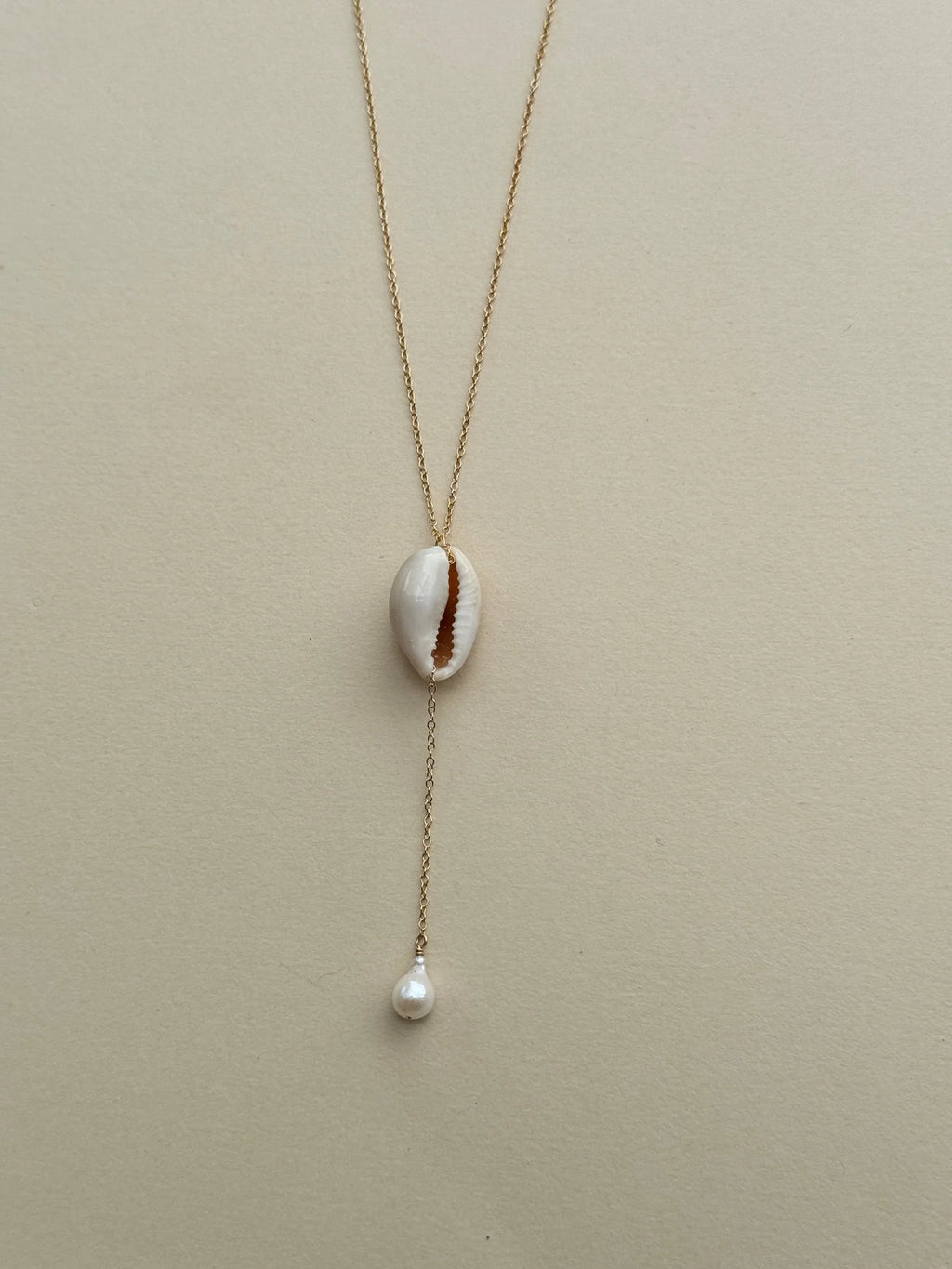 Cowrie Pearl Threader Necklace
