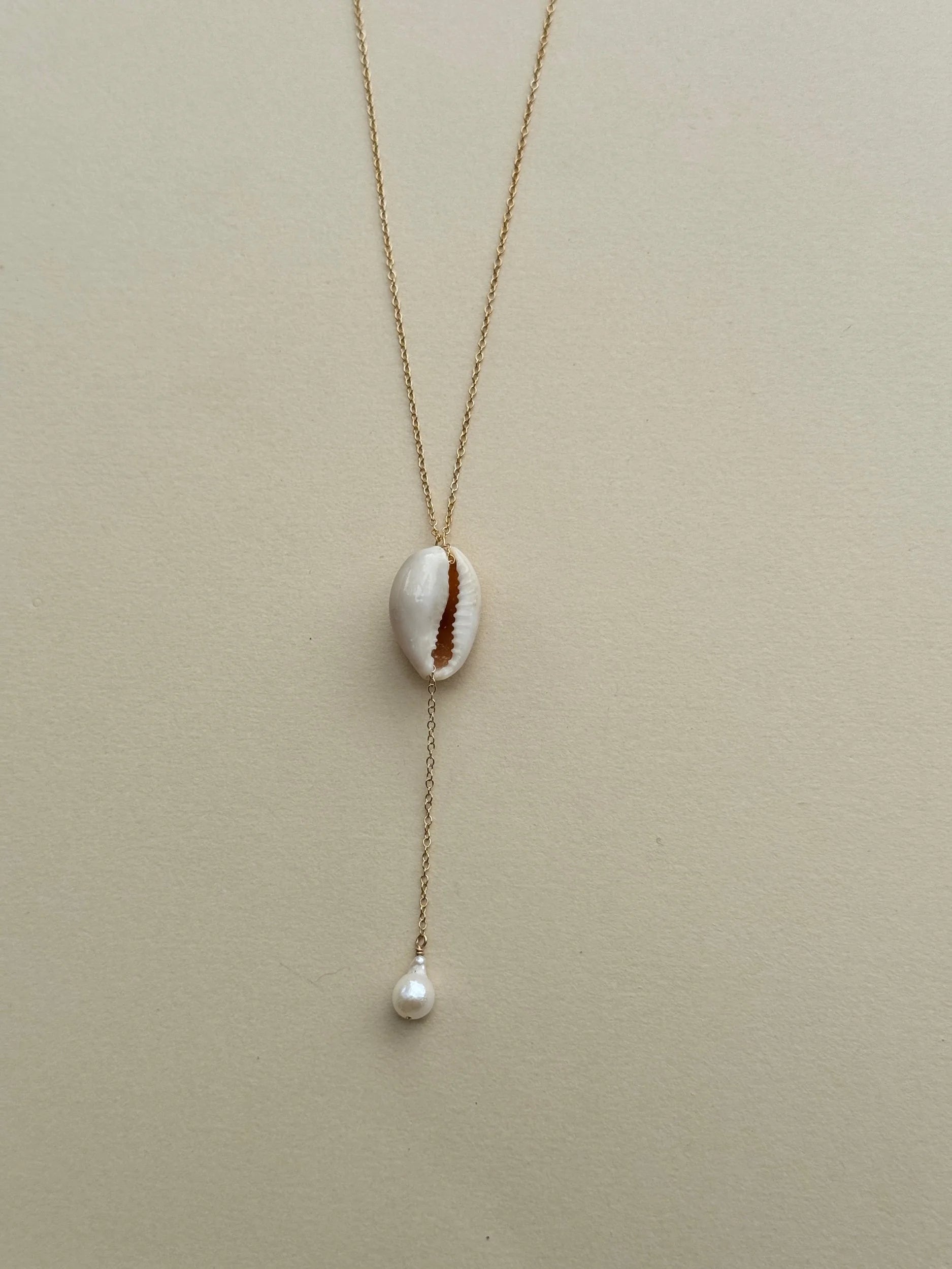 Cowrie Pearl Threader Necklace